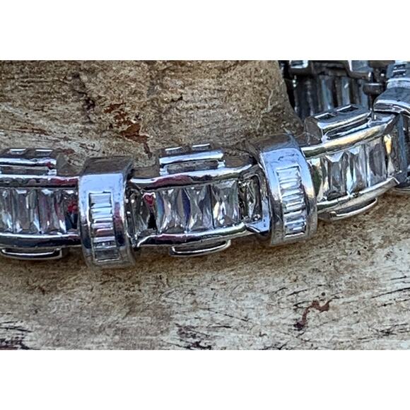 Sterling Silver and CZ Unisex Bracelet by RII - Picture 9 of 10